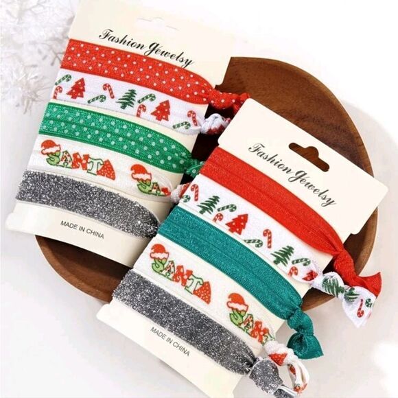 Assorted Christmas Hair Ties - Picture 1 of 5